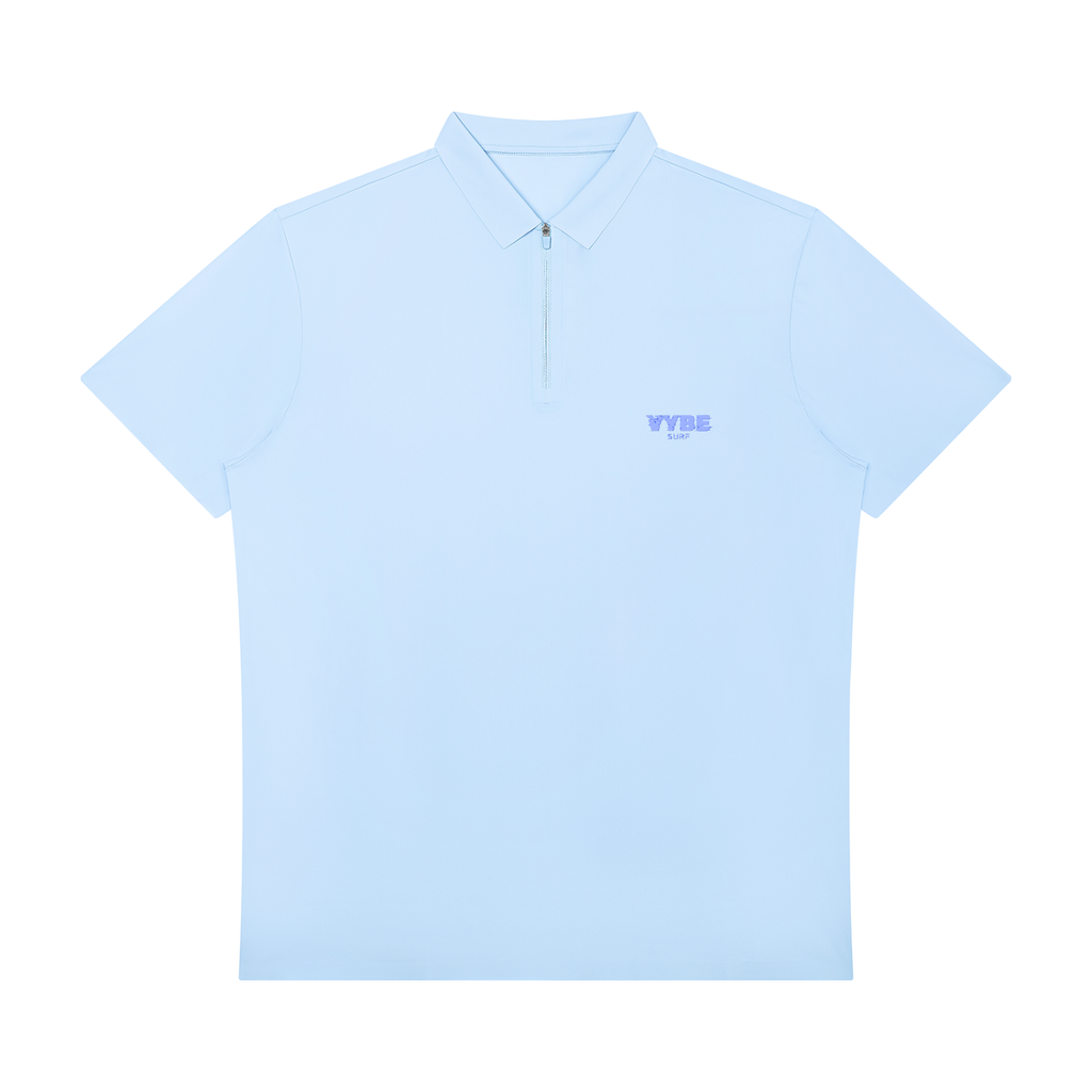 VYBE SURF Men's Quarter-Zip Performance Polo Shirt