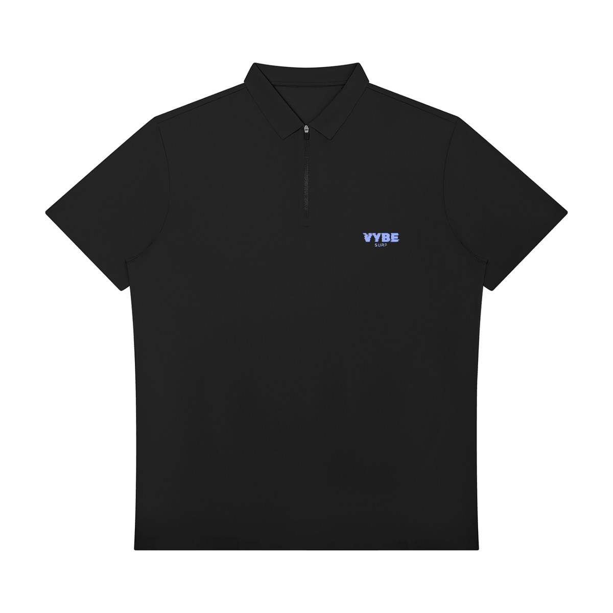 VYBE SURF Men's Quarter-Zip Performance Polo Shirt